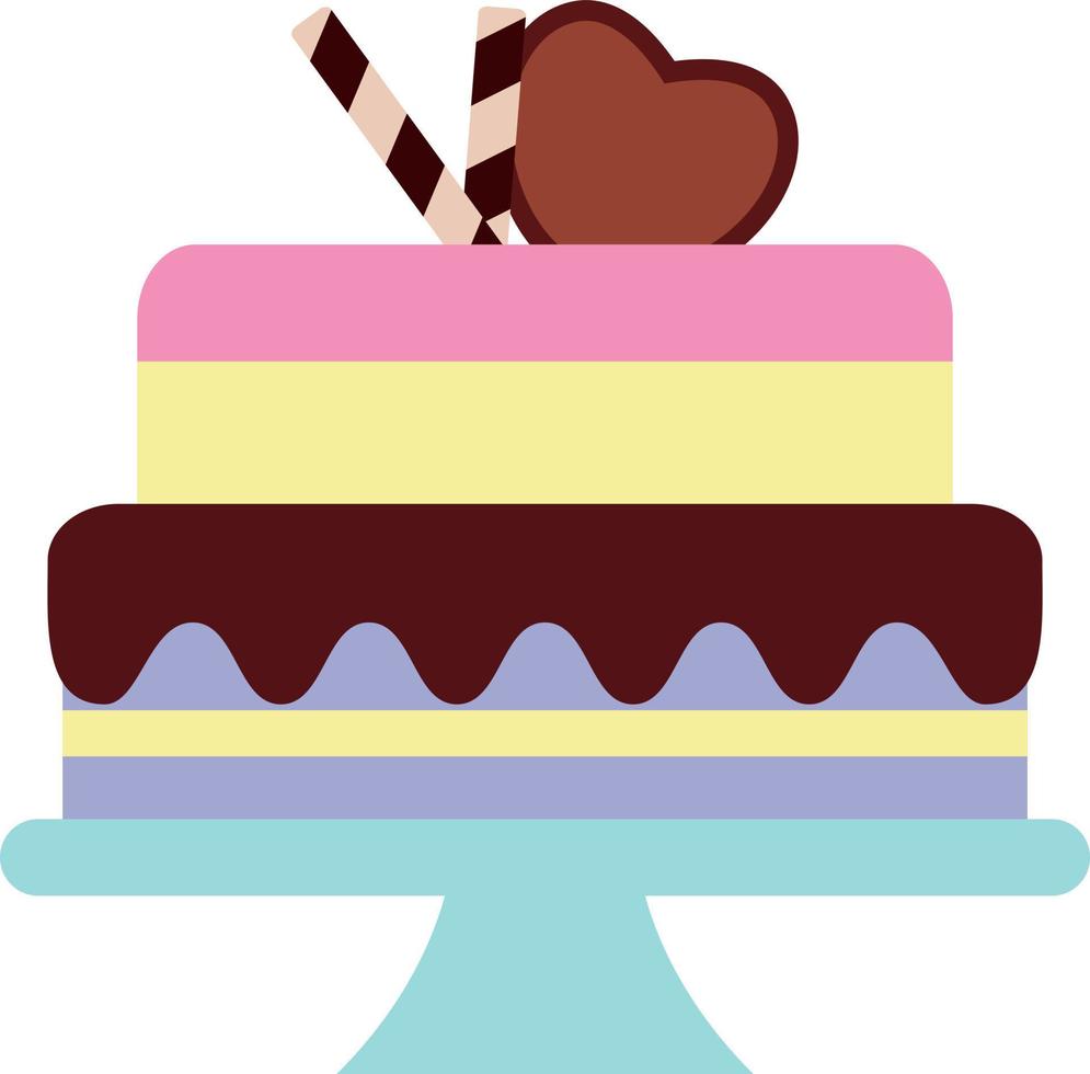 Party Cake icon design, Birthday Cake Element Illustration. vector