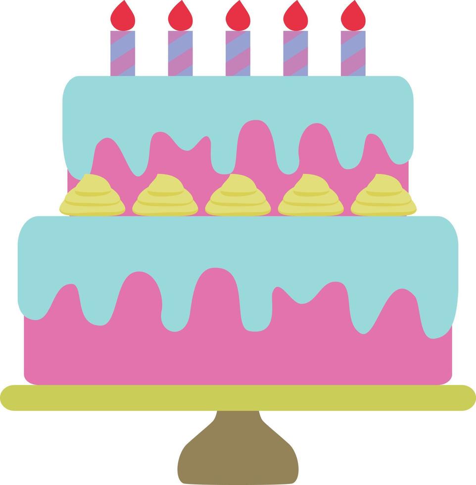 Party Cake icon design, Birthday Cake Element Illustration. vector