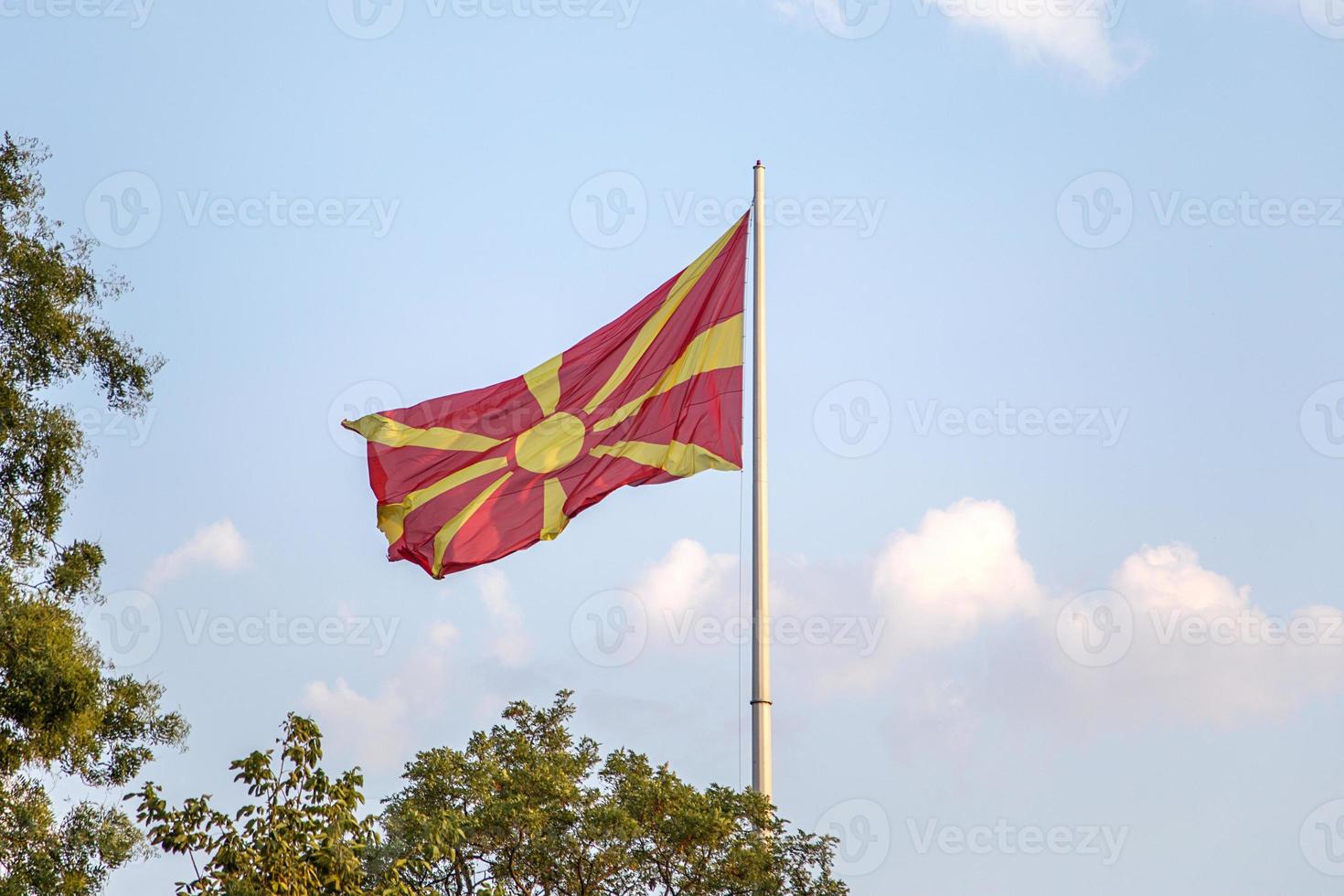 North Macedonian flag photo