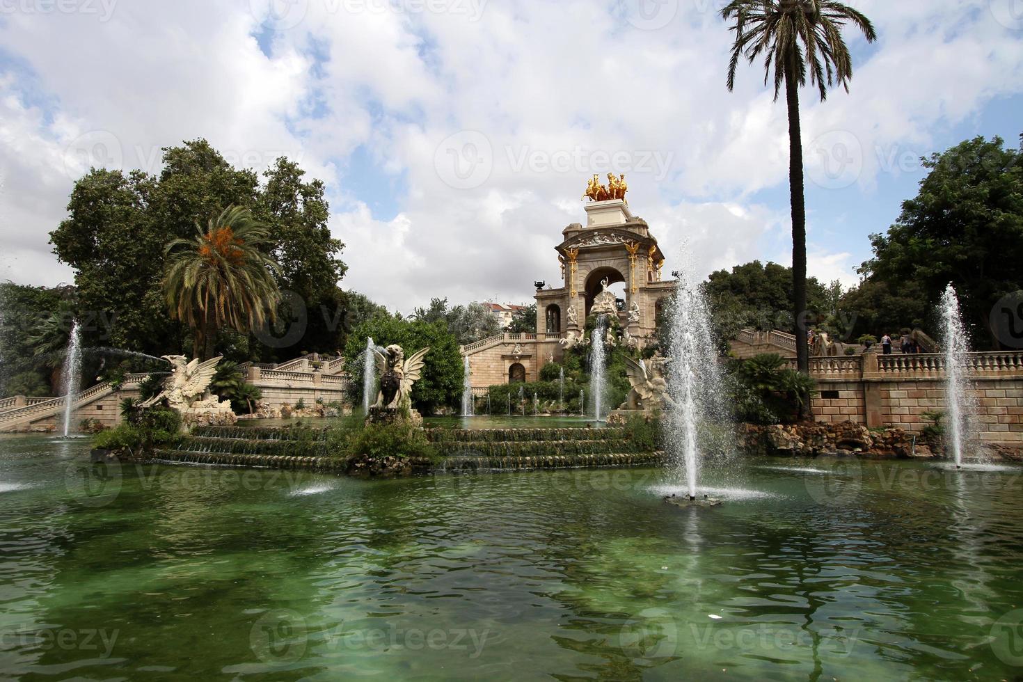 fuente en el parque de la ciutadella en barcelona, españa foto