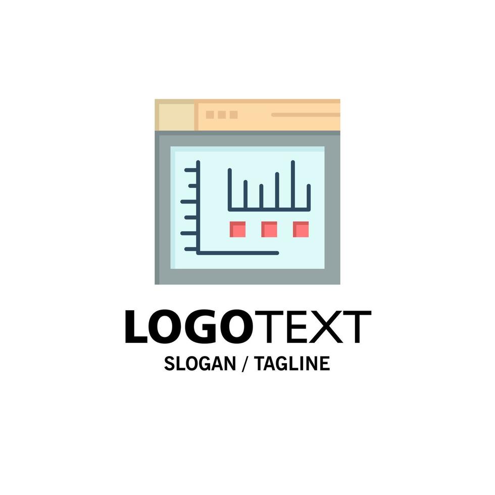 Browser Internet Web Static Business Logo Template Flat Color vector