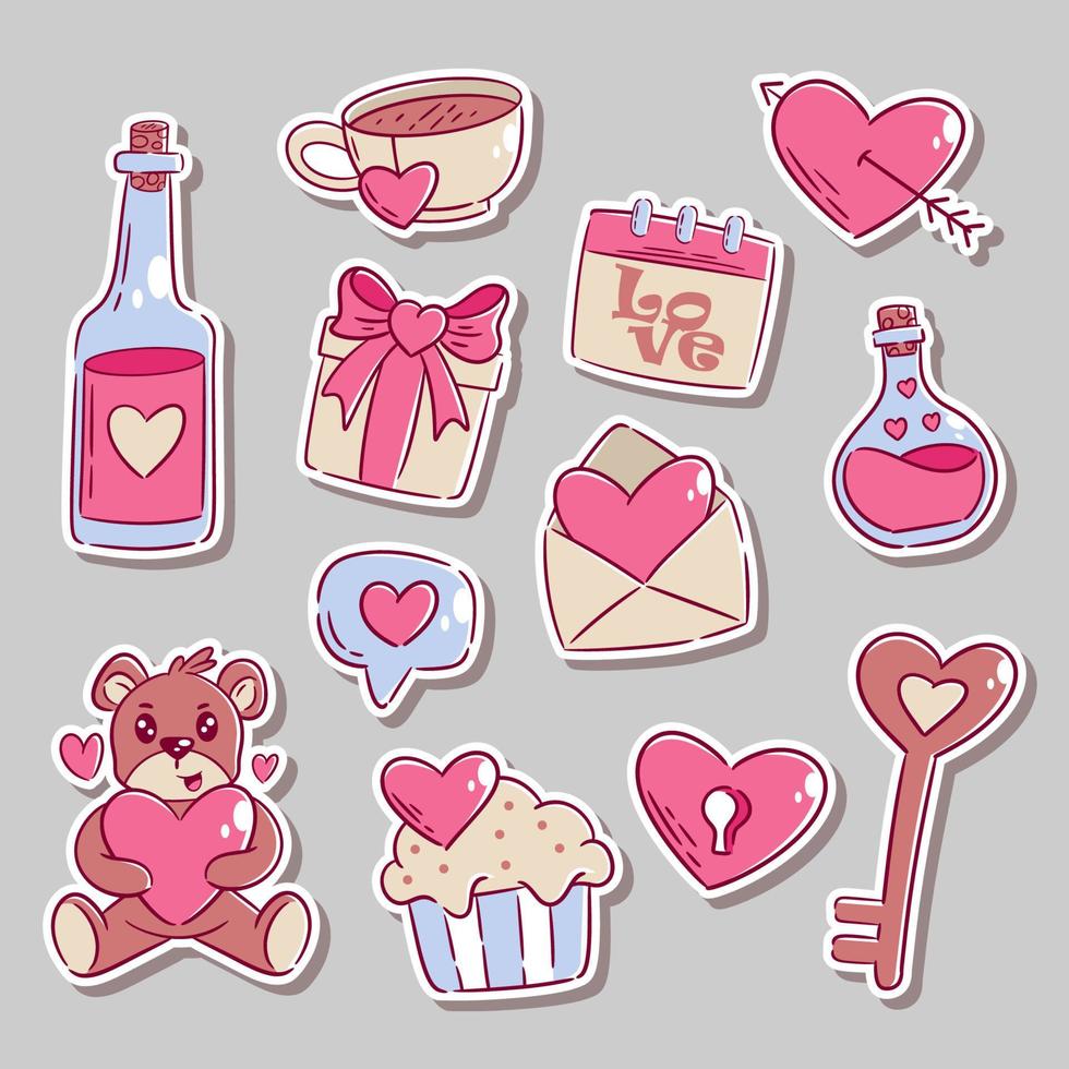 Valentine Journal Templates Sticker vector