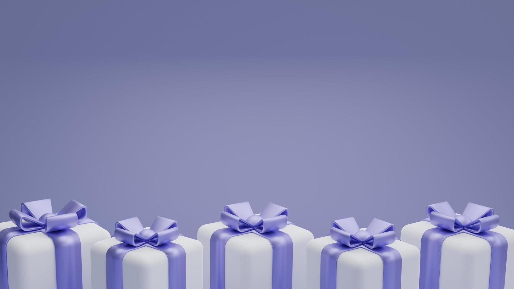 3D gift boxes background. 3d rendering illustration. photo