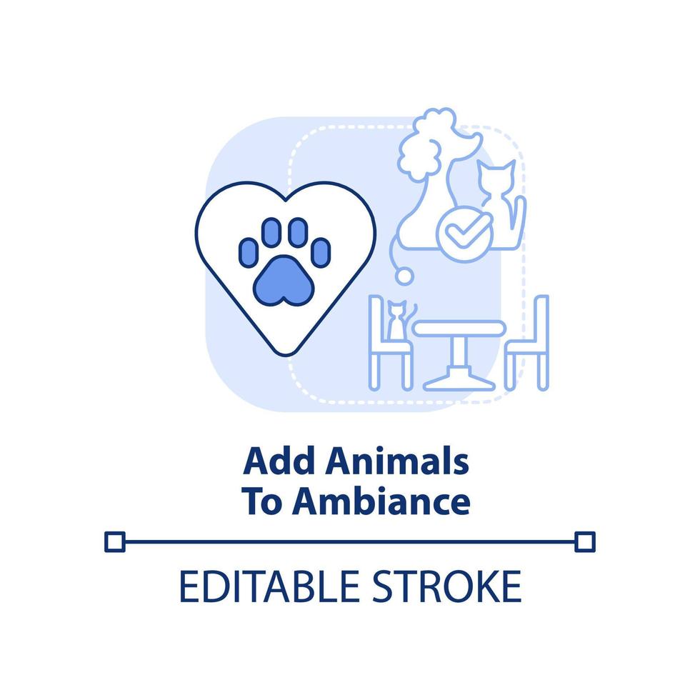 Add animals to ambiance light blue concept icon vector