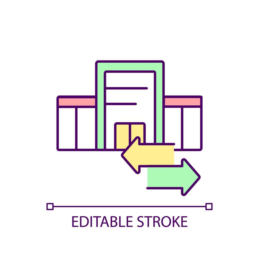 Expanding infrastructure RGB color icon vector