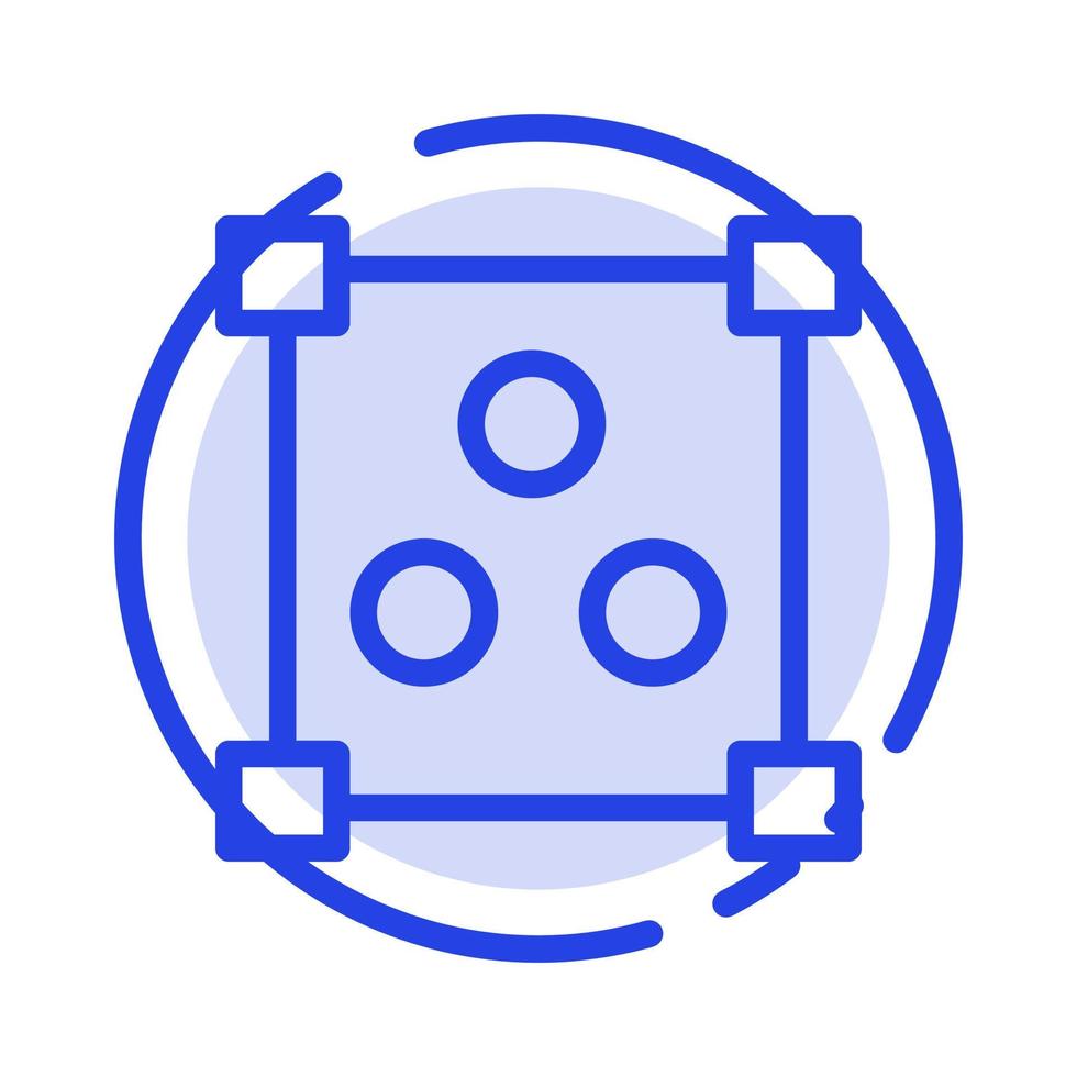 Abstract Design Online Blue Dotted Line Line Icon vector