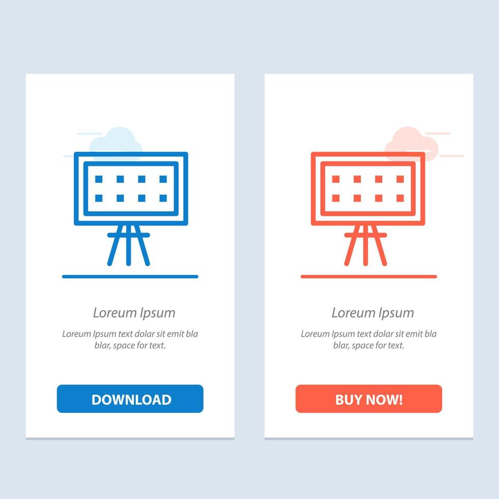 Alphabet Board Education Presentation  Blue and Red Download and Buy Now web Widget Card Template vector