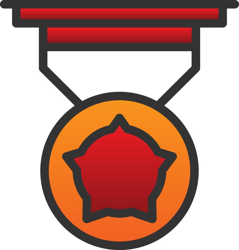 Gold Medal Vector Icon Design