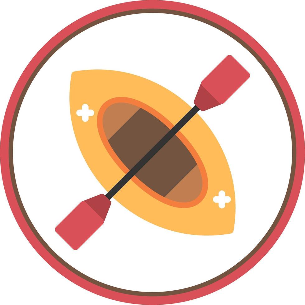 Canoe Vector Icon Design