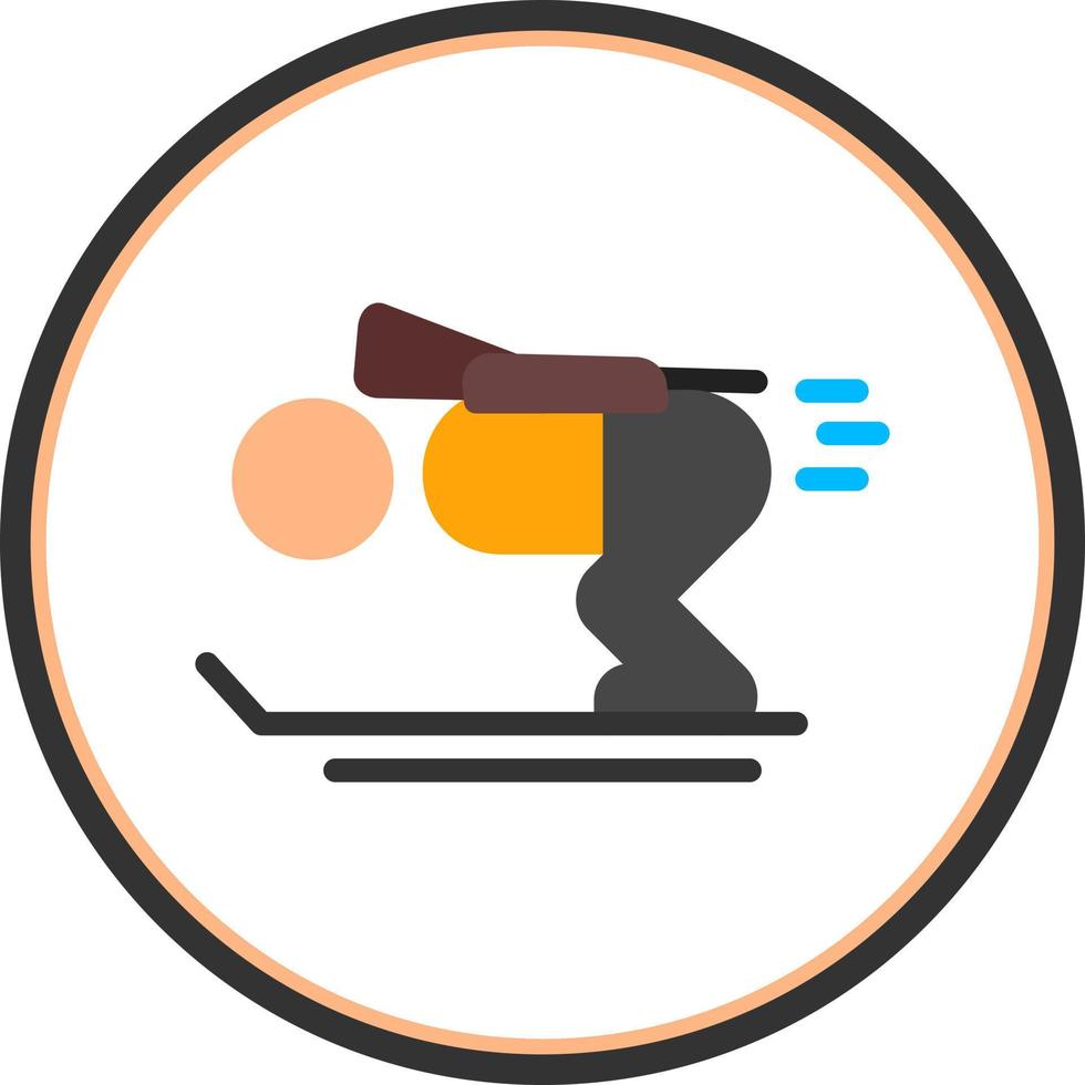 Biathlon Vector Icon Design