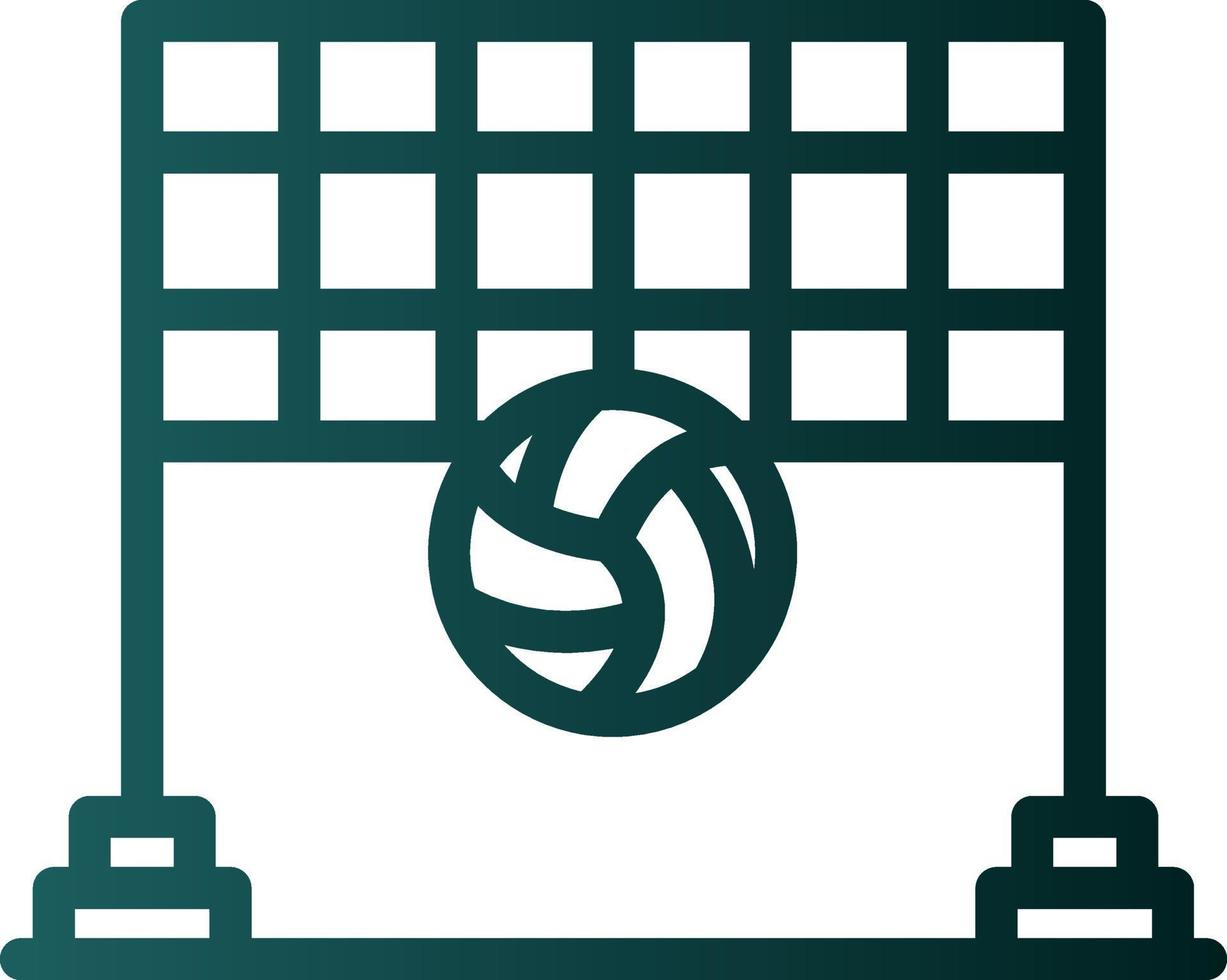 Beach Volleyball Vector Icon Design
