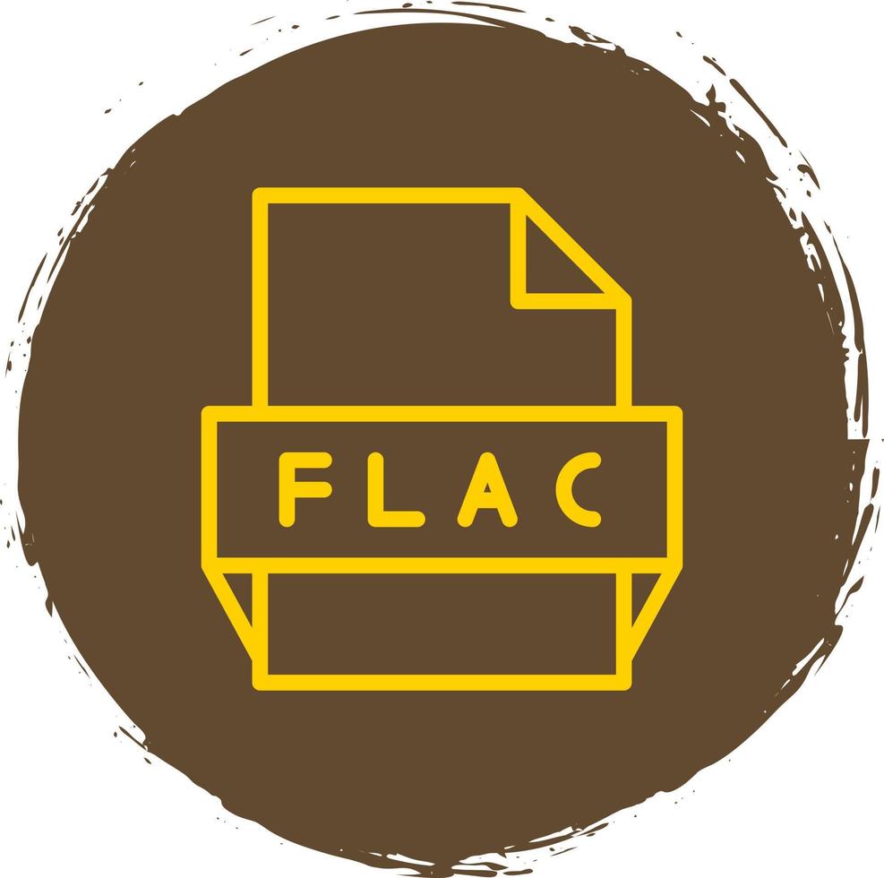 Flac File Format Icon vector