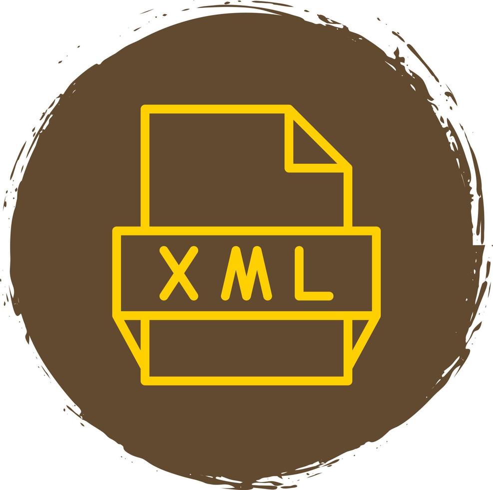 Xml File Format Icon vector