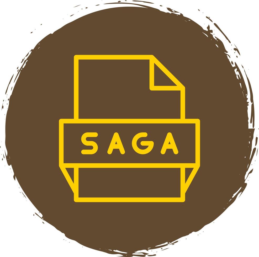 Saga File Format Icon vector