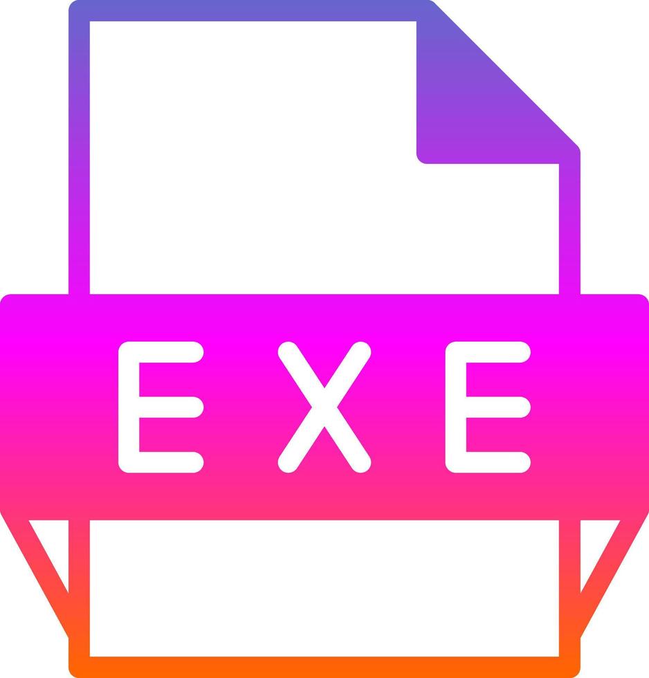 Exe File Format Icon vector