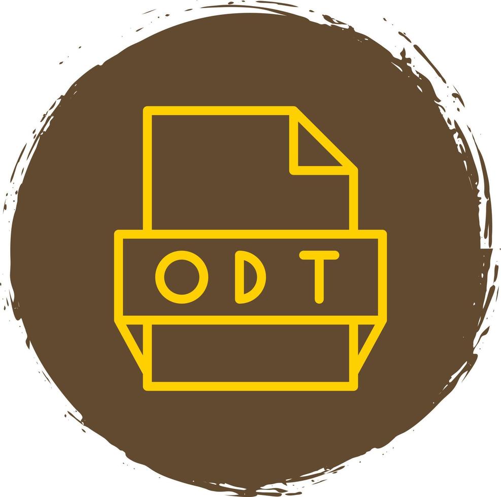 Odt File Format Icon vector