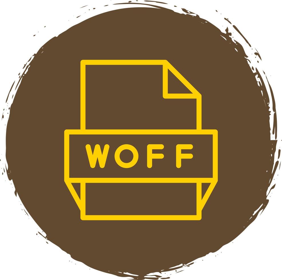 icono de formato de archivo woff vector