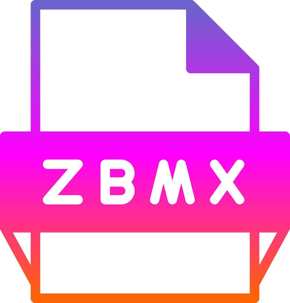 Zbmx File Format Icon vector