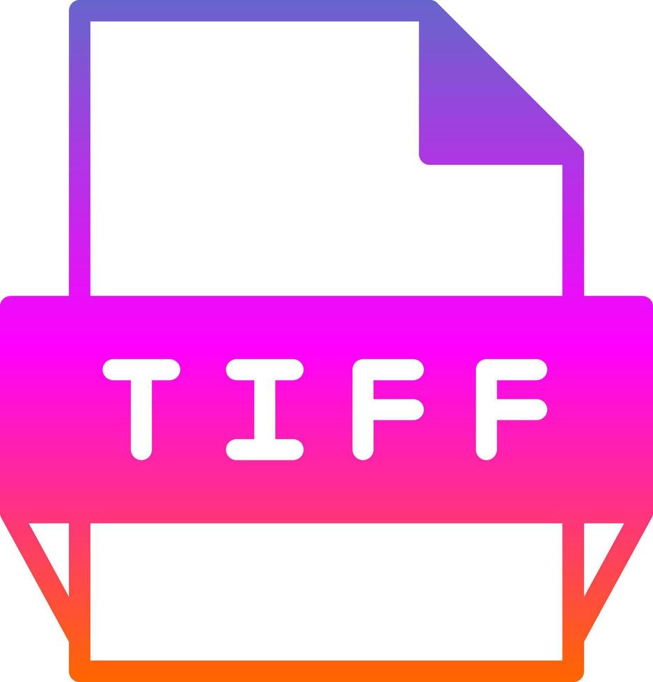 icono de formato de archivo tiff vector