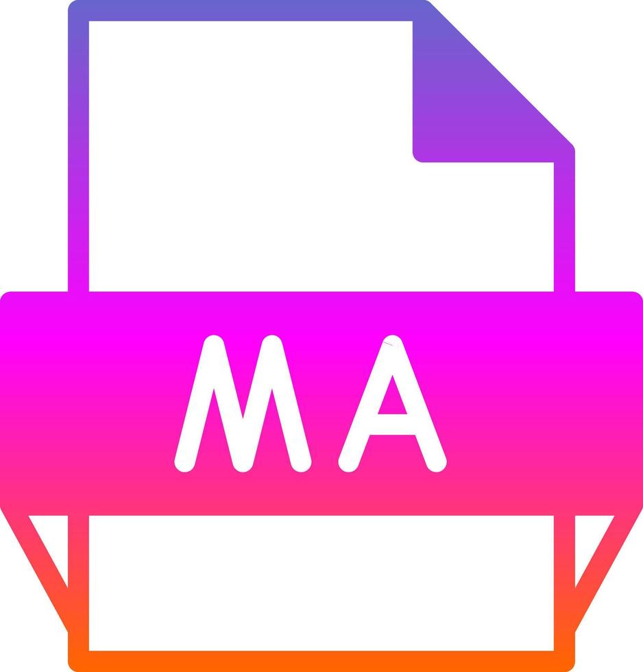 Ma File Format Icon vector