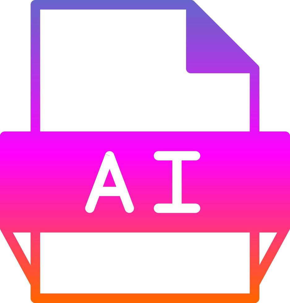 Ai File Format Icon vector