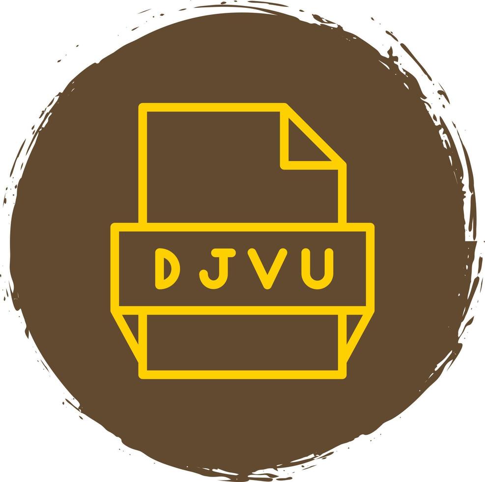 Djvu File Format Icon vector