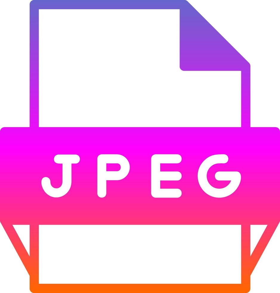 Jpeg File Format Icon vector