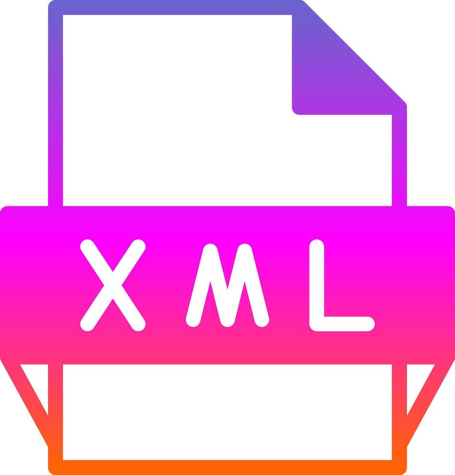 Xml File Format Icon vector