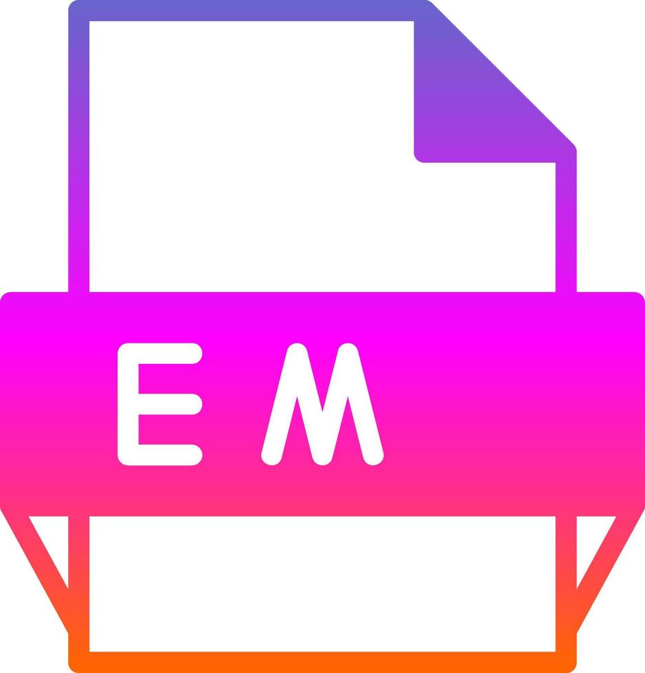 icono de formato de archivo emb vector