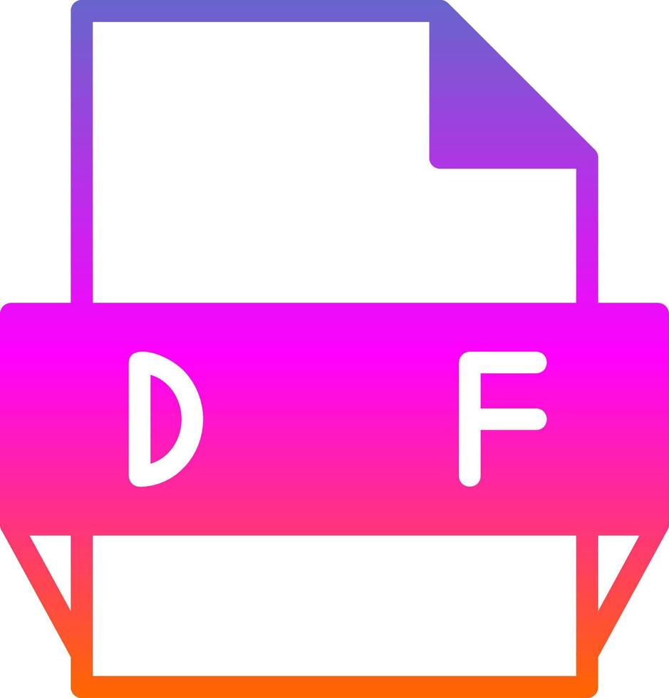 icono de formato de archivo dbf vector