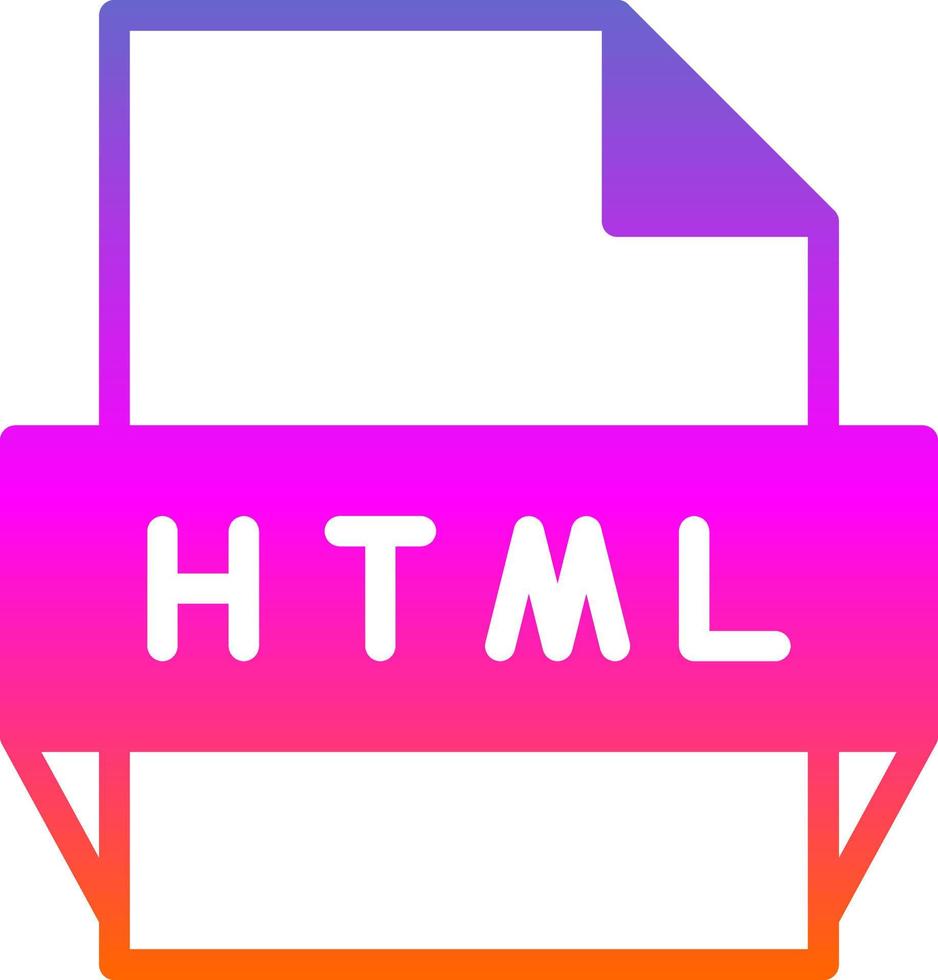 Html File Format Icon vector