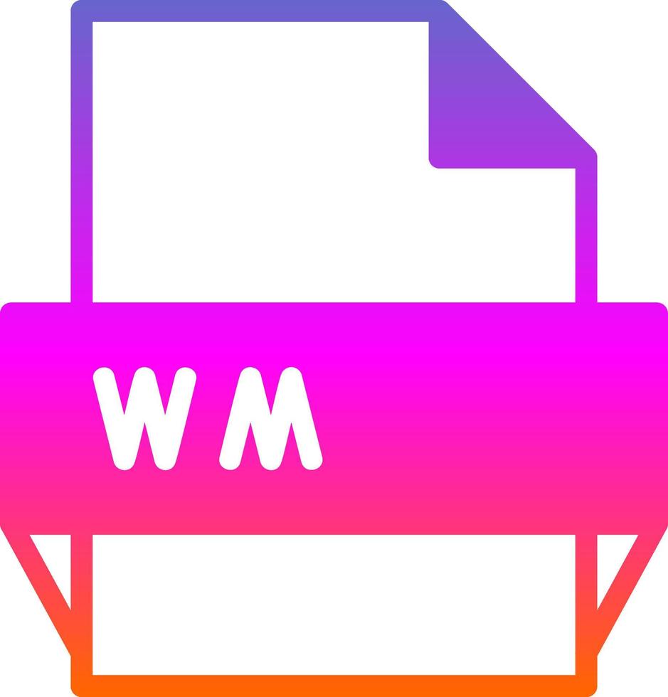 icono de formato de archivo wmdb vector