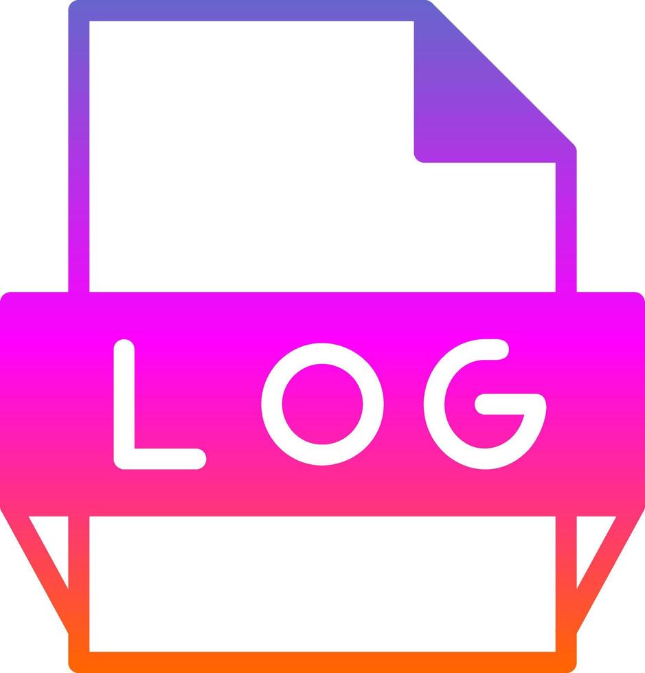 Log File Format Icon vector