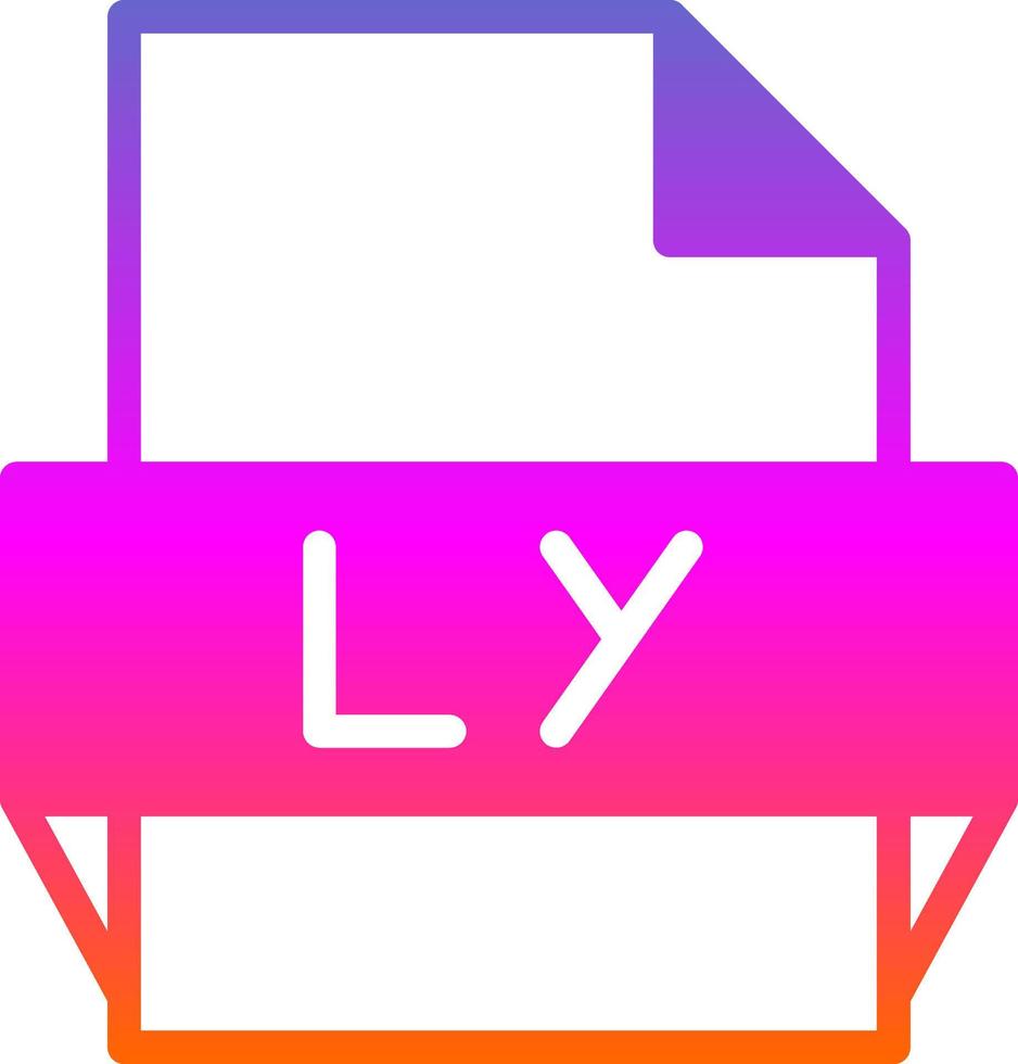 Ly File Format Icon vector