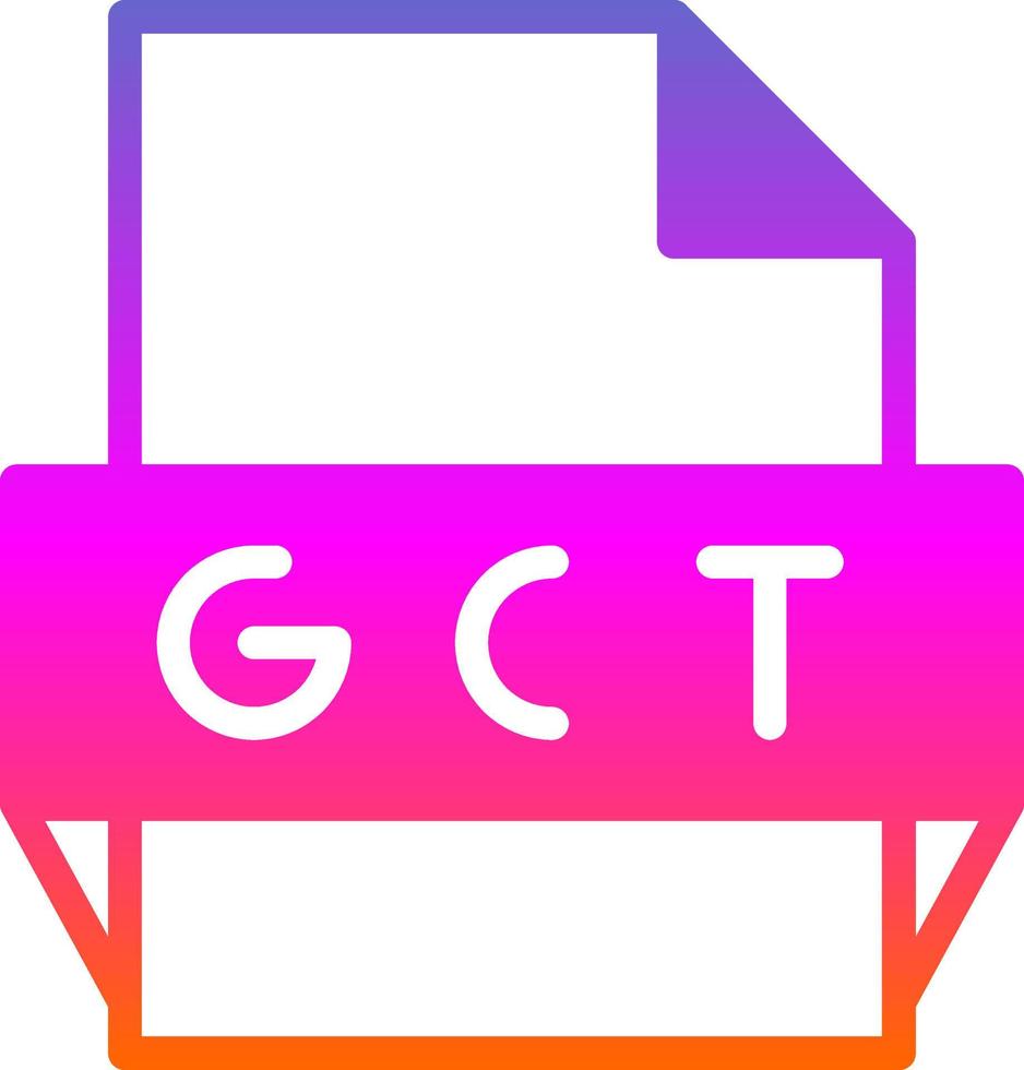 icono de formato de archivo gtc vector