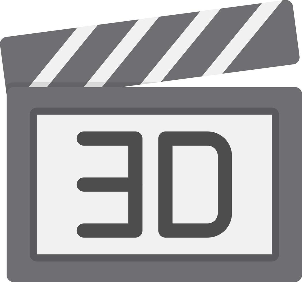 diseño de icono de vector de película 3d