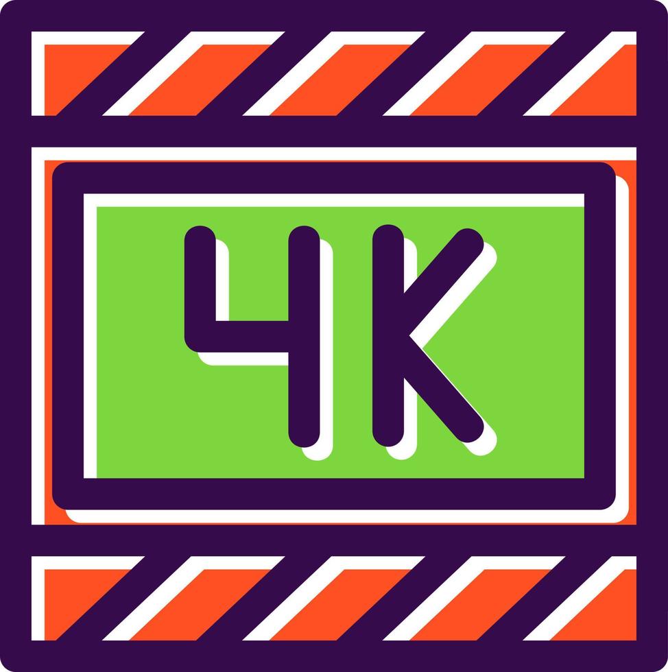 4k Film Vector Icon Design