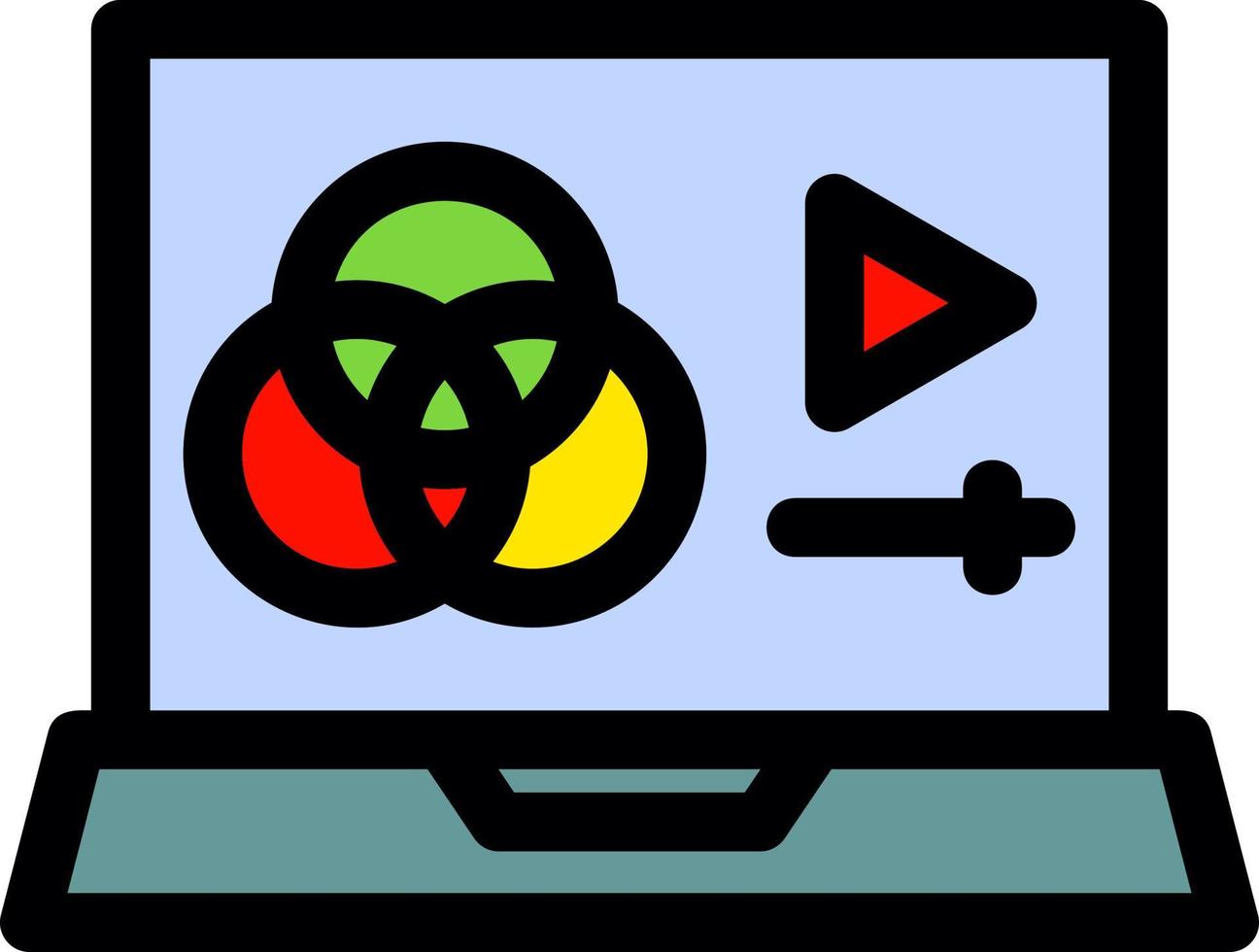 Film Color Correction Vector Icon Design