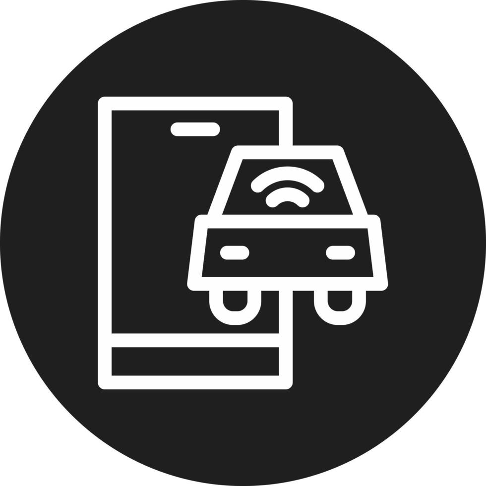 Connected Vehicle Vector Icon Design