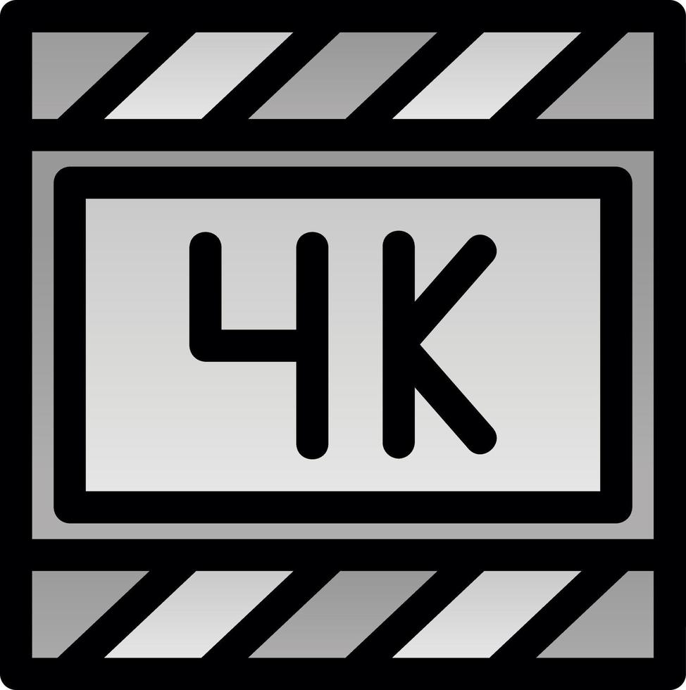 Diseño de icono de vector de película 4k