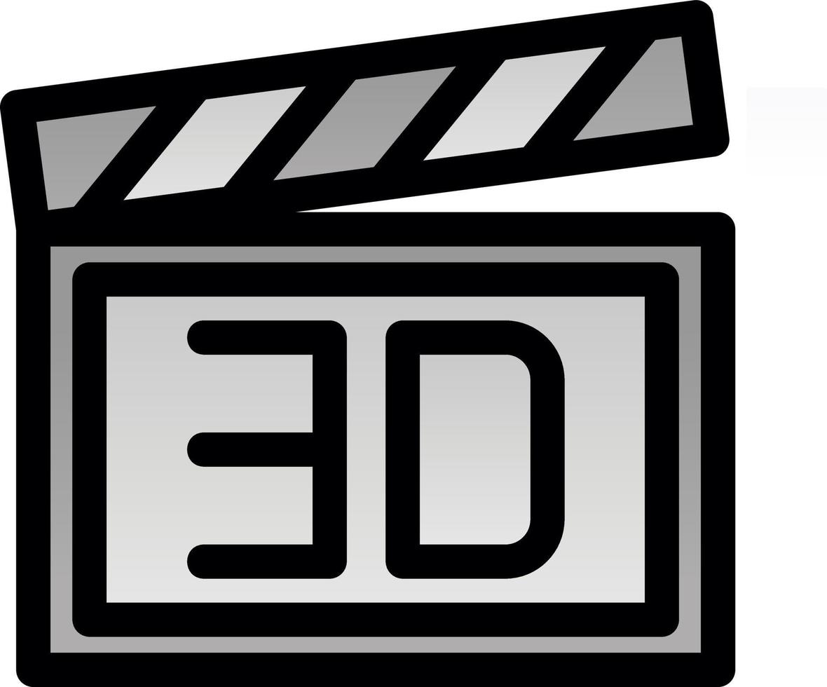 diseño de icono de vector de película 3d