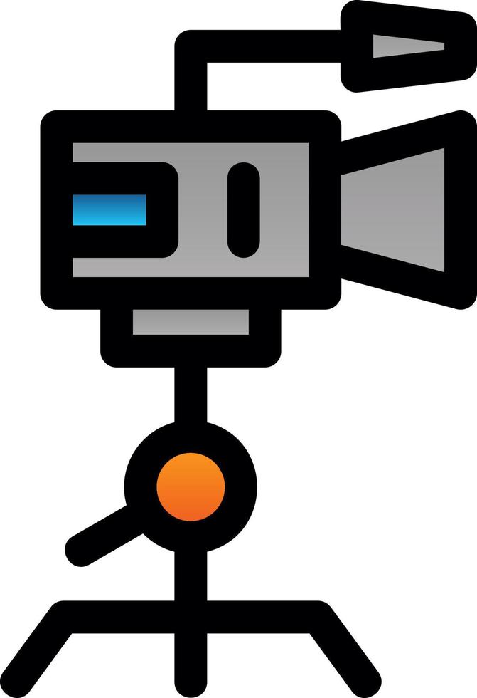 Camera Tripod Vector Icon Design