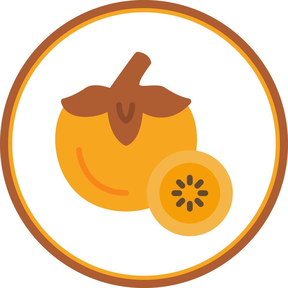 Persimmon Vector Icon Design