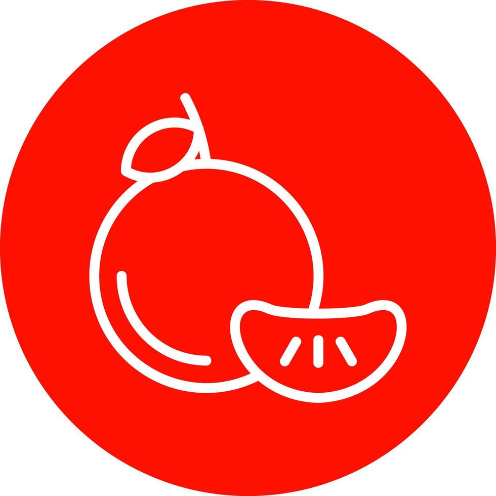 Mandarin Vector Icon Design