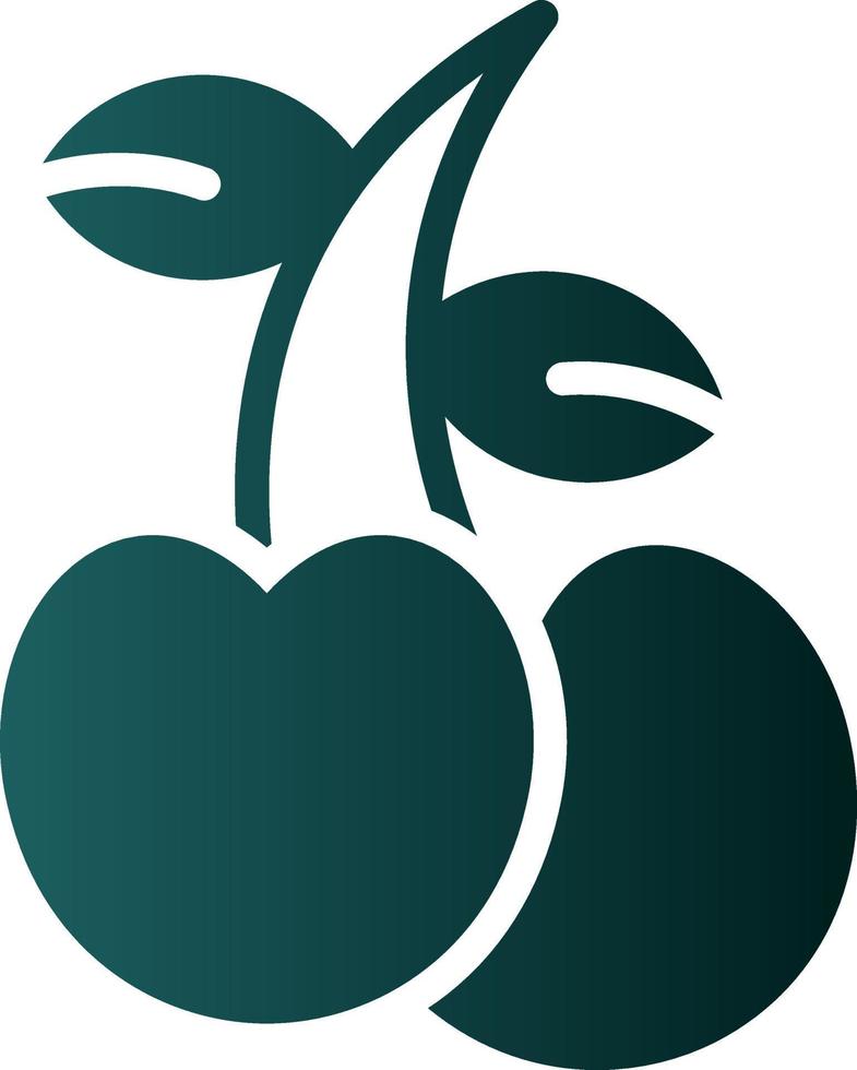 diseño de icono de vector de cereza