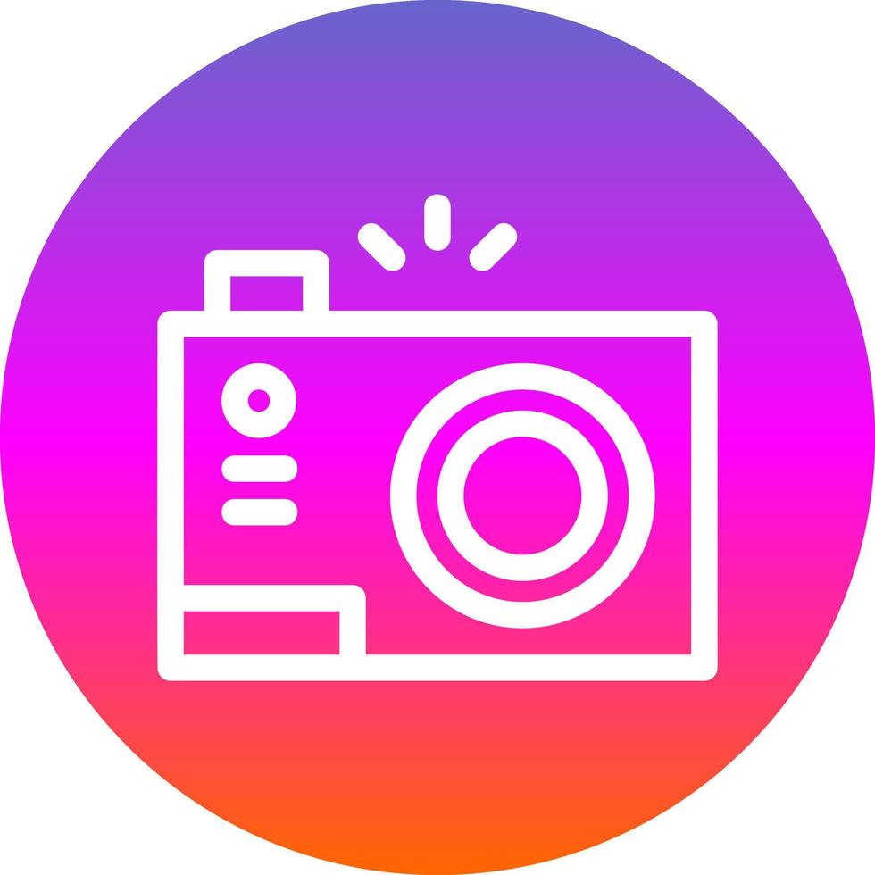 Compact Camera Flat Icon vector