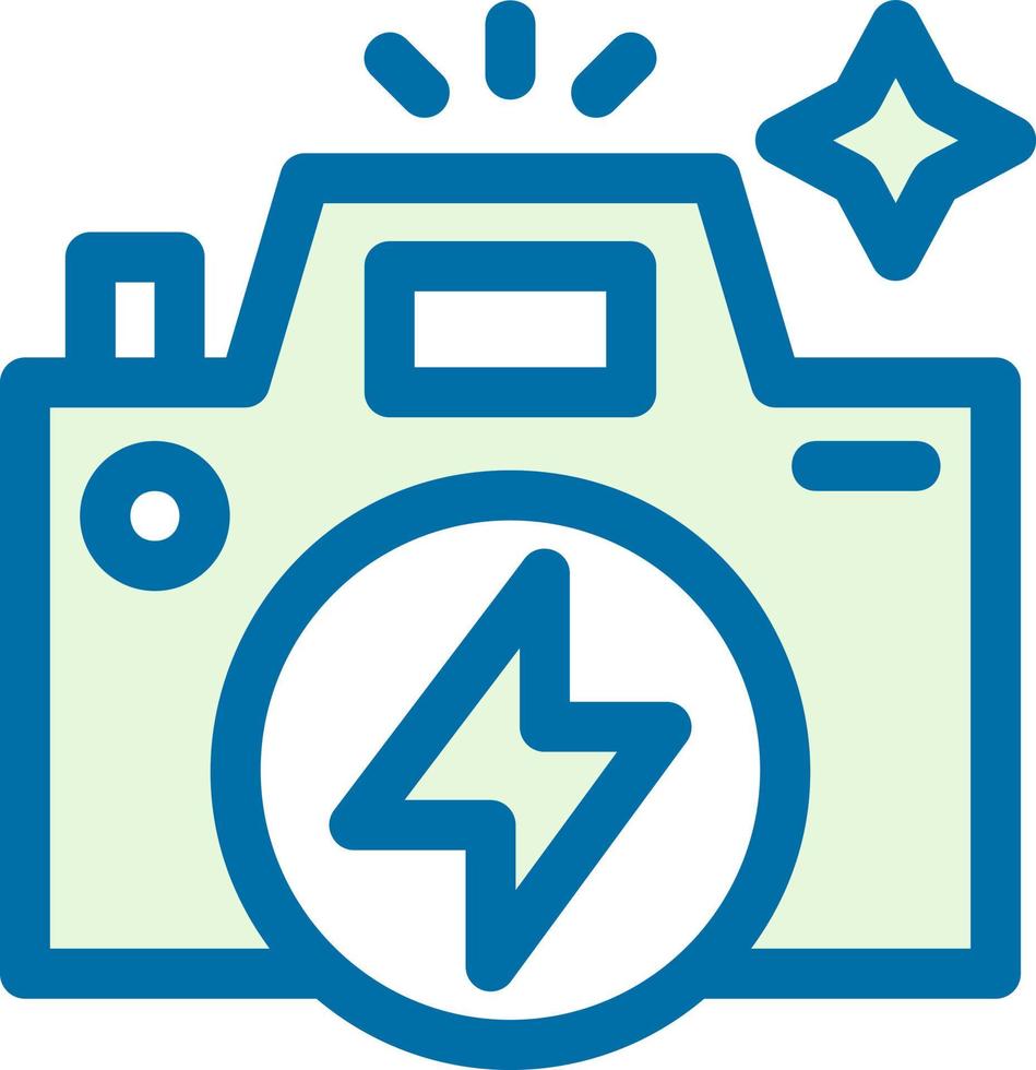 Flash Camera Flat Icon vector