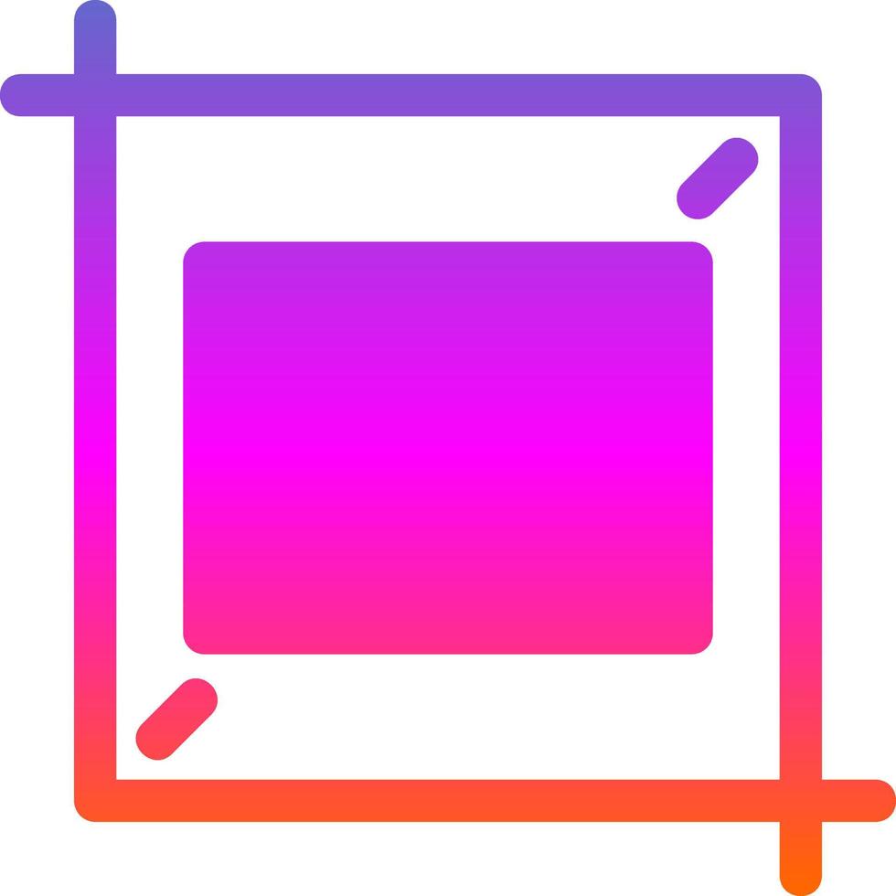 Crop Flat Icon vector
