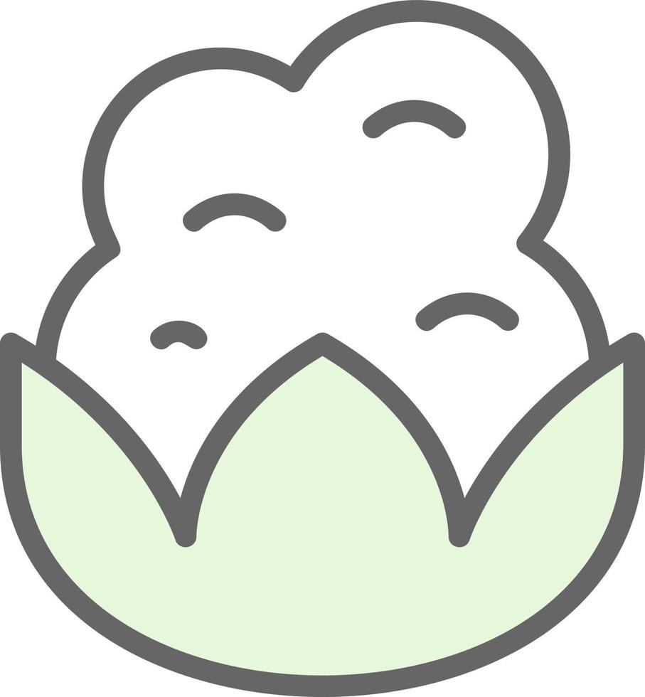 Cauliflower Vector Icon Design