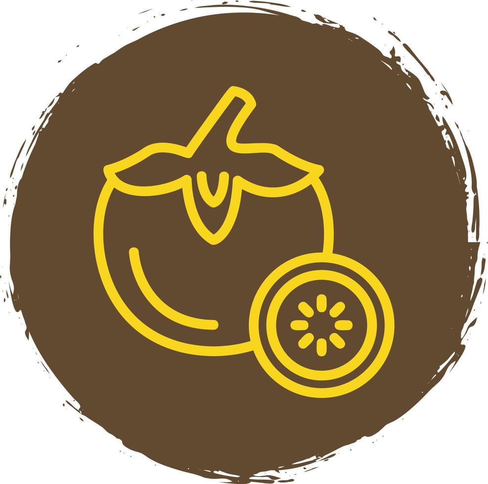 Persimmon Vector Icon Design